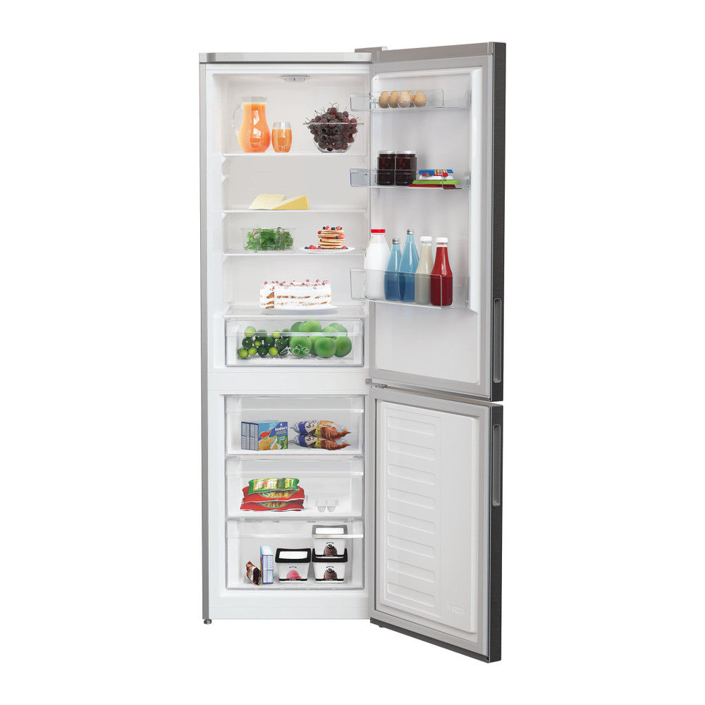 Indesit Kombinētais ledusskapis/saldētava Brīvi stāvošs INKS 1361 XR4E1 ARC 764 Manhattan Gray 2 doors Lifestyle frontal open