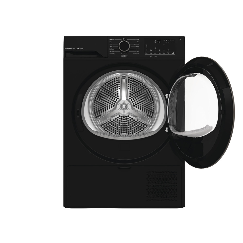 Hotpoint Dryer HHD D90 BB IRE Black Frontal open