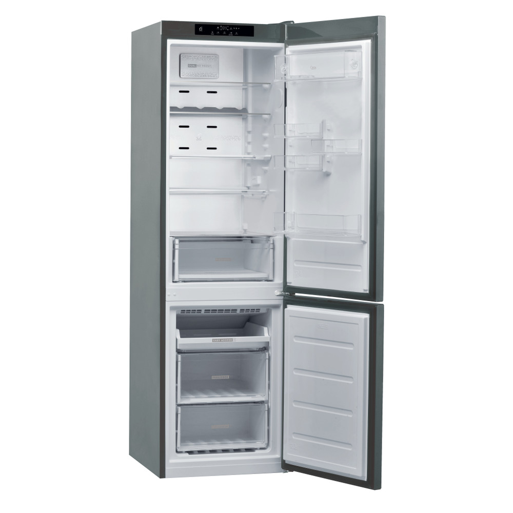 Whirlpool Hűtő/fagyasztó kombináció Szabadonálló W9M 951S OX Optic Inox 2 doors Perspective open