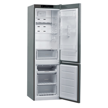 Whirlpool Hűtő/fagyasztó kombináció Szabadonálló W9M 951S OX Optic Inox 2 doors Perspective open