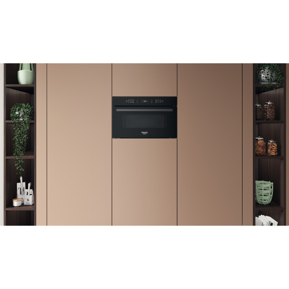 Hotpoint_Ariston Microondas Incorporado HAMD74TB Negro Electrónico 31 función MW + Grill 1000.0 Lifestyle frontal