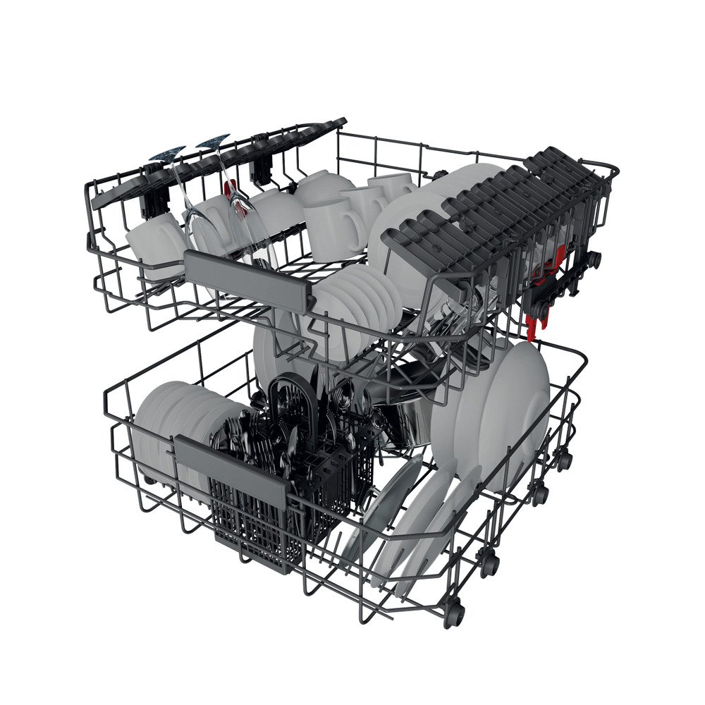 Bauknecht Geschirrspüler Einbaugerät BCBC 3C26 B CH Teilintegriert E Technical Translucent