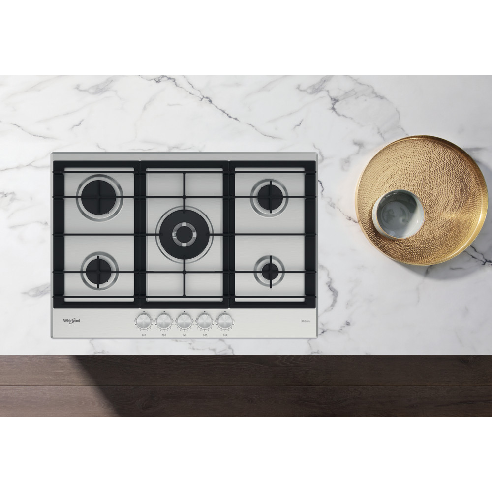 Whirlpool Varná deska GMWL 728/IXL Nerez iXelium Plynová Lifestyle frontal