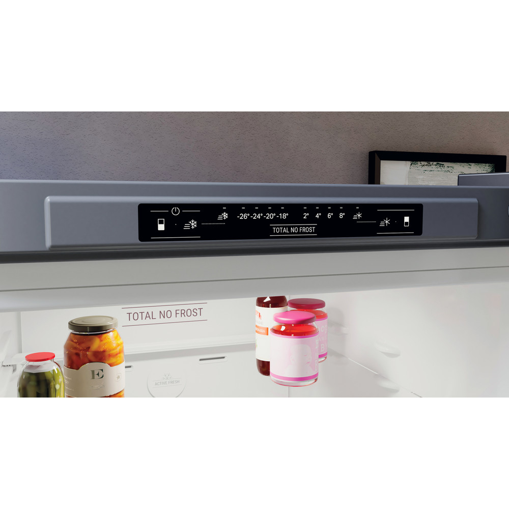 Bauknecht Køleskab/fryser kombination Fritstående KGNF 189C1IN Saturn Steel 2 doors Control panel