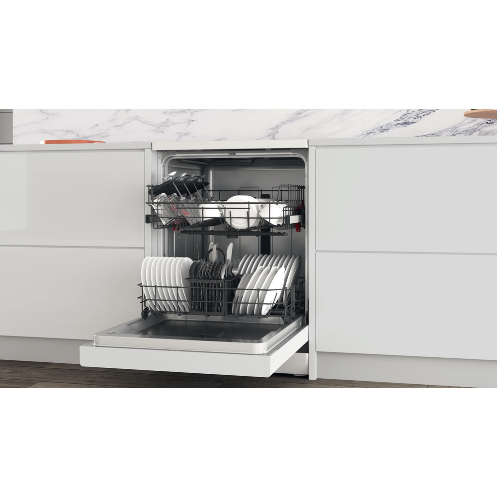 Whirlpool Mosogatógép Szabadonálló WFE 2B19 Szabadonálló F Lifestyle perspective open