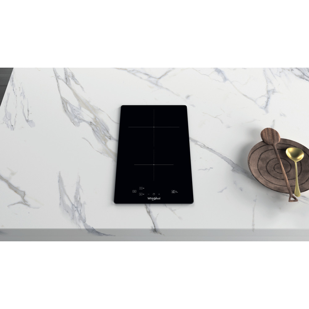 Whirlpool Kookplaat WS Q0530 NE Zwart Induction vitroceramic Lifestyle frontal top down