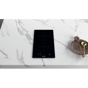 Whirlpool Kookplaat WS Q0530 NE Zwart Induction vitroceramic Lifestyle frontal top down