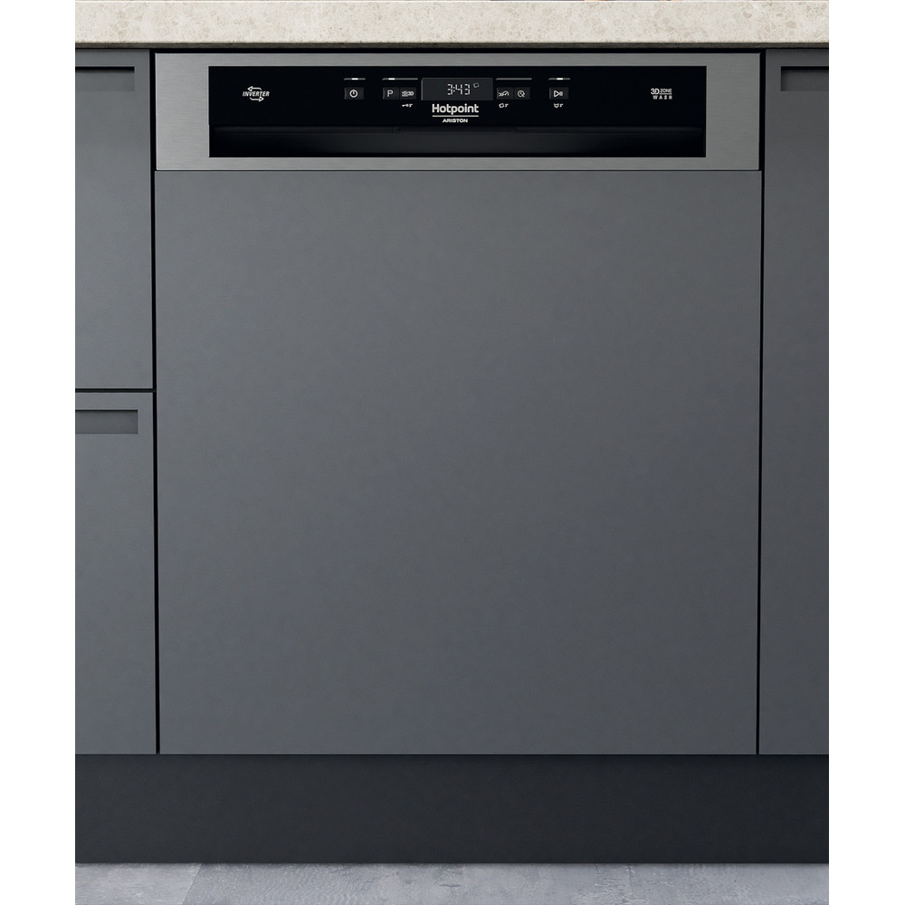 Hotpoint_Ariston Lave-vaisselle Encastrable HBC 3C41 W Semi encastrable C Frontal