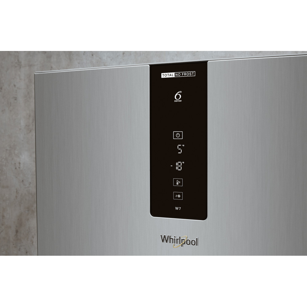 Whirlpool Hűtő/fagyasztó kombináció Szabadonálló W7 821O OX H Optic Inox 2 doors Lifestyle control panel