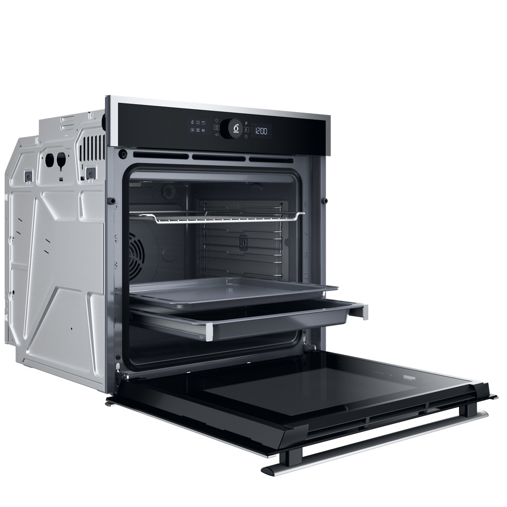 Whirlpool Sütő Beépíthető WOI4S8CM1SXA Elektromos A+ Perspective open